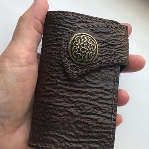 Shark Leather Key Fob & Card Case